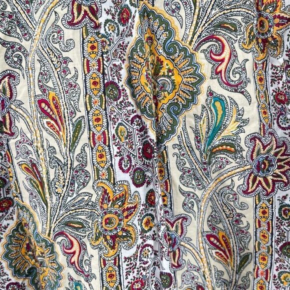 Express Precision Fit Men’s Multicolor Paisley Collared Button Front Shirt Large - Picture 9 of 12